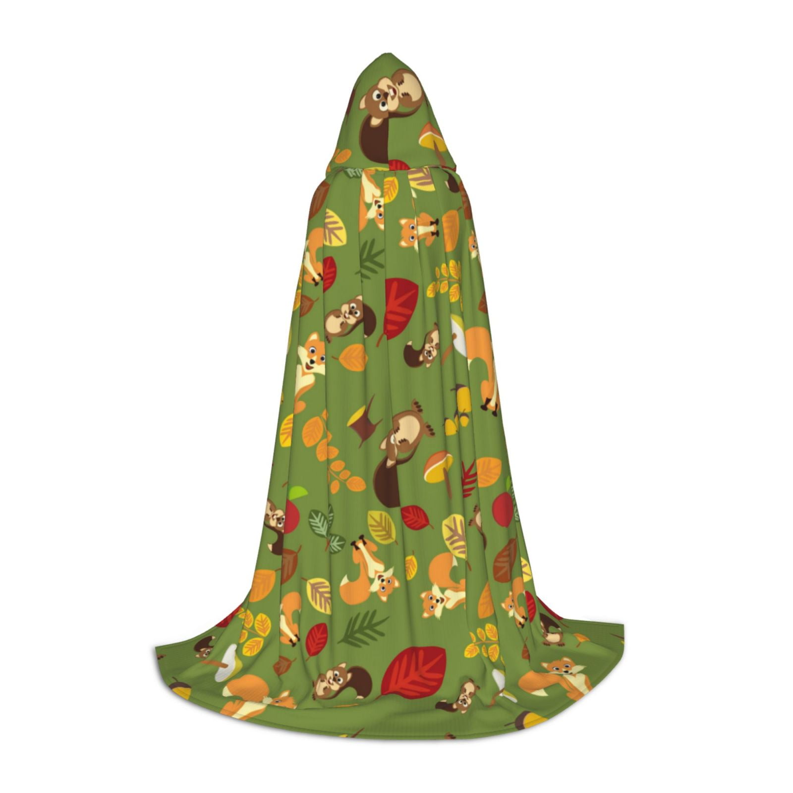Sigee Squirrel And Fox In The Forest for Hooded Cape For Teenagers Hood