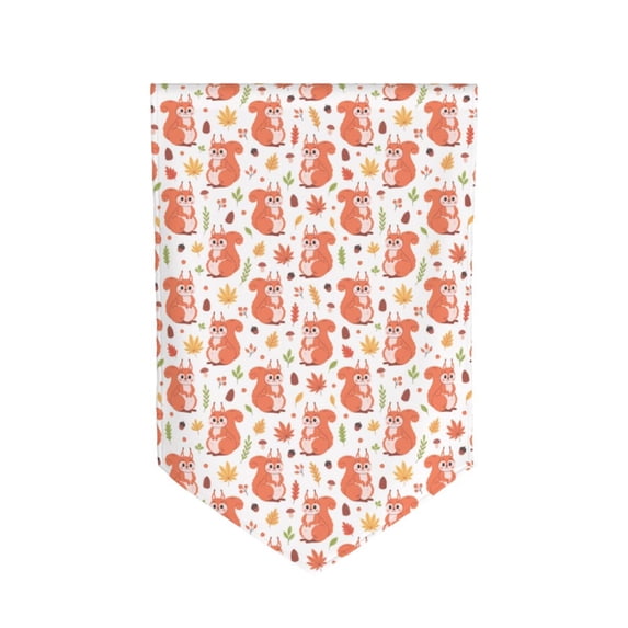 Sigee Squirrel And Maple Leaf Printed Flag12.5 * 18in Outdoor Yard Flags For Garden Decor