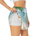 thumbnail image 1 of Sigee Starfish in Beach for Women's Athletic Shorts High Waisted Running Shorts Pocket Sporty Short Gym Elastic Workout ShortsXX-Large, 1 of 9