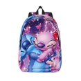 Sigee Stitch Ai Print Canvas Large Capacity Laptop Backpack for Men and