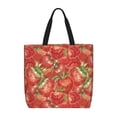 thumbnail image 1 of Sigee Strawberry Print Large Capacity Zippered Tote Bag - Durable, Stylish and Versatile for Everyday Use, 1 of 9