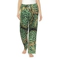 thumbnail image 1 of Sigee Succulents Print Women's Soft Pajama Pants - Breathable and Comfortable Lounge Sleep Bottoms with Elastic Waistband and Pockets-Large, 1 of 9