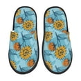 thumbnail image 1 of Sigee Sunflowers for Cozy Furry Slippers Super Soft Indoor and Outdoor Use, Non-Slip Sole Slip On House Slippers-Large, 1 of 8