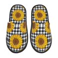 Sigee Sunflowers for Cozy Furry Slippers Super Soft Indoor and Outdoor
