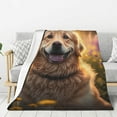 thumbnail image 1 of Sigee Sunset Daisy Dog for Flannel Blanket - Ultra-Soft, Warm and Cozy, Perfect for Couch, Bed, or Travel-60"x50", 1 of 6