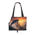 Sigee Sunset Dancing Dolphin for Pet Carrier Bag for Puppy with Pockets