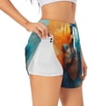 thumbnail image 1 of Sigee Surreal Body Art for Women's Athletic Shorts High Waisted Running Shorts Pocket Sporty Short Gym Elastic Workout Shorts-Large, 1 of 7