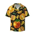 thumbnail image 1 of Sigee Tangerine Print Men's Shirts Casual Button Down Short Sleeve Summer Beach Shirt Hawaiian Vacation Shirts Tee Shirt-Small, 1 of 7