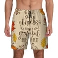 thumbnail image 1 of Sigee Thanksgiving With A Grateful Heart Print Mens Swim Trunks with Compression Liner Quick Dry Swim Stretch Beach Shorts with Pockets,S-3XL, 1 of 7