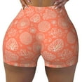 thumbnail image 1 of Sigee The Marine Theme With Beautiful Corals Print Women's High Waist Workout Shorts - Squat Proof, Tummy Control, Yoga and Gym Activewear-, 1 of 9