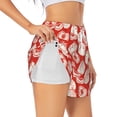 thumbnail image 1 of Sigee Tomatoes for Women's Athletic Shorts High Waisted Running Shorts Pocket Sporty Short Gym Elastic Workout ShortsMedium, 1 of 9