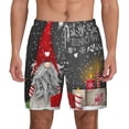 thumbnail image 1 of Sigee Traditional Scandinavian Dwarf Print Mens Swim Trunks with Compression Liner Quick Dry Swim Stretch Beach Shorts with Pockets,S-3XL, 1 of 7