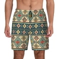 thumbnail image 1 of Sigee Traditional Tribal Aztec1 Print Mens Swim Trunks with Compression Liner Quick Dry Swim Stretch Beach Shorts with Pockets,S-3XL, 1 of 7