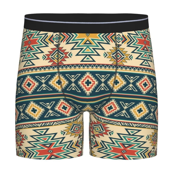 Sigee Traditional Tribal Aztec1 for Men's Boxer Briefs,Moisture Wicking and Breathable Small