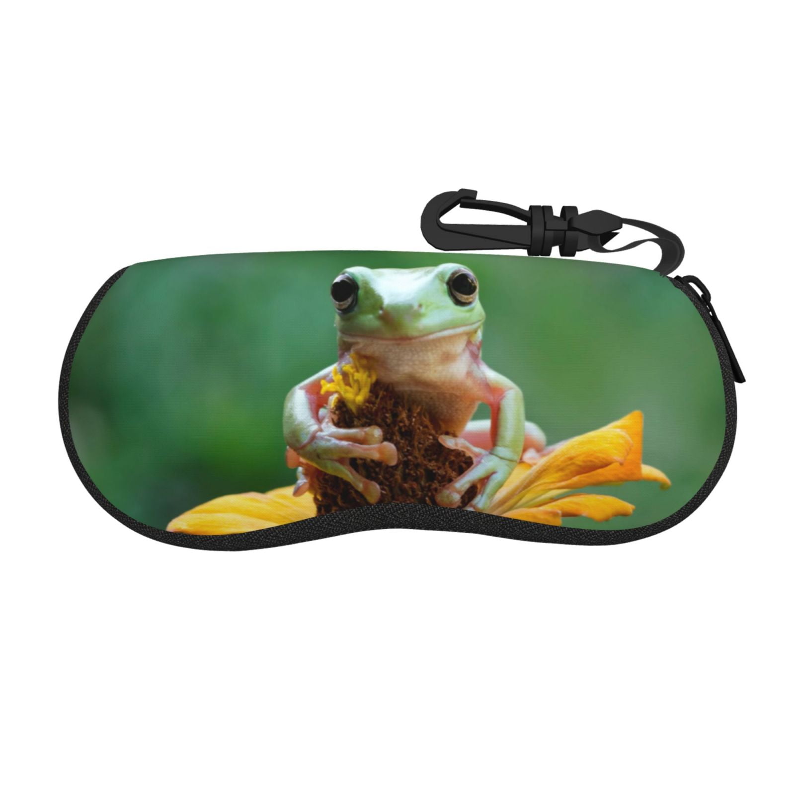 Sigee Tree Frog Sitting On Sunflowes for Soft Eyeglass Cases for Women
