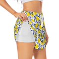 thumbnail image 1 of Sigee Tropical Lemon for Women's Athletic Shorts High Waisted Running Shorts Pocket Sporty Short Gym Elastic Workout ShortsX-Large, 1 of 9