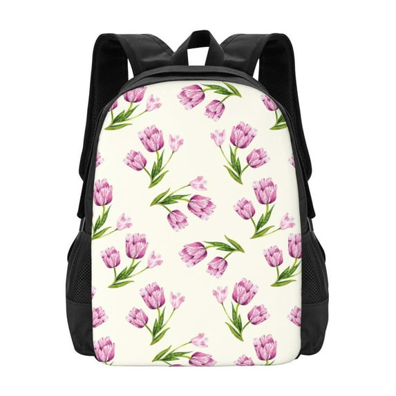 Sigee Tulips Flowers for Simple large capacity backpack Travel Laptop Backpack, Business for Travel and Daily Use