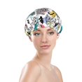thumbnail image 1 of Sigee Turtle for Women's Shower Cap Reusable Waterproof Hair Cap Large Shower Cap for Women Men, 1 of 7