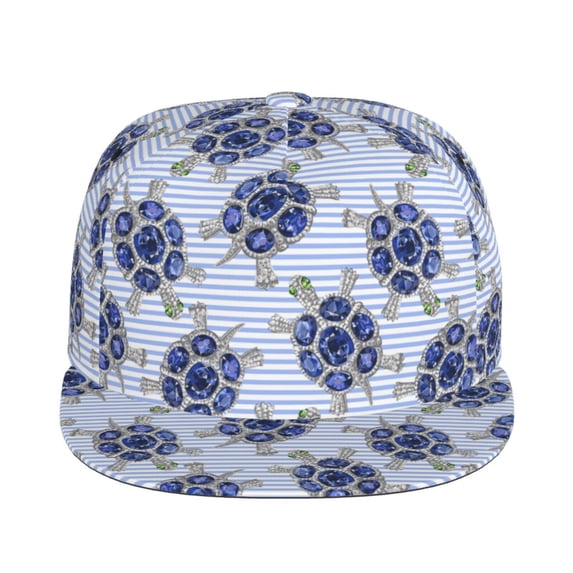Sigee Turtle with Blue Stones Print Men Women Fashion Baseball Cap,Unisex-Adults,Classic Adjustable Plain Hat