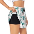 thumbnail image 1 of Sigee Turtles And Seahorses for Women's Athletic Shorts High Waisted Running Shorts Pocket Sporty Short Gym Elastic Workout ShortsMedium, 1 of 9