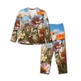 thumbnail image 1 of Sigee Vibrant Field Of Blossoms for Women’s Pajama Sets Long-Sleeved Pjs Sets for Women 2 piece Sleepwear-Medium, 1 of 7