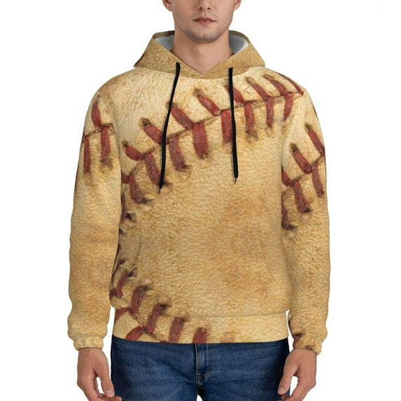 Sigee Vintage Baseball for Men's Pullover Hoodie Sweatshirts Adult Casual Long Sleeve Sweatshirts ,Sizes S-4XL-3X-Large