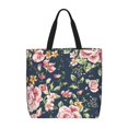 thumbnail image 1 of Sigee Vintage Floral Print Large Capacity Zippered Tote Bag - Durable, Stylish and Versatile for Everyday Use, 1 of 9