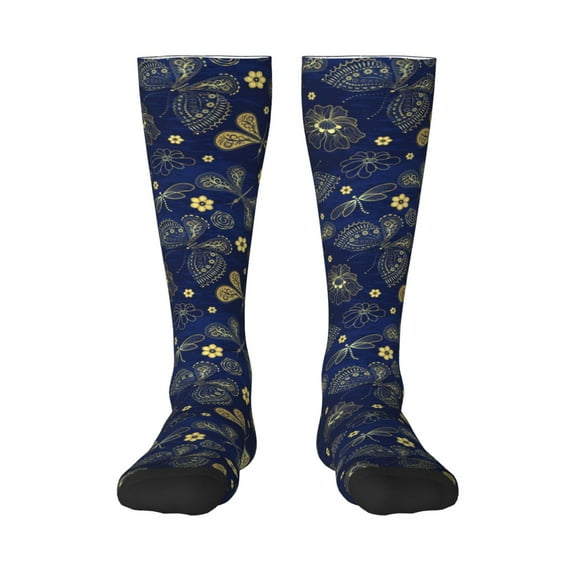 Sigee Vintage Golden Butterfly for Socks for Men Women Gifts for Him Boyfriend Teenage Boys Stocking Stuffers