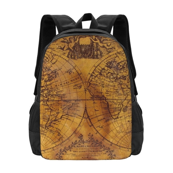 Sigee Vintage Map for Simple large capacity backpack Travel Laptop Backpack, Business for Travel and Daily Use