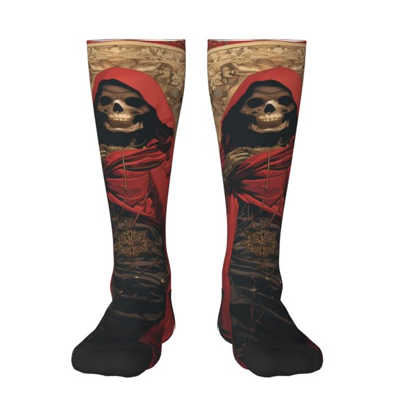 Sigee Vintage Rose Scepter Skull for Socks for Men Women Socks Stocking Compression Socks