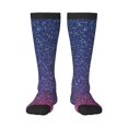 thumbnail image 1 of Sigee Violet Glitter for Socks for Men Women Socks Stocking Compression Socks, 1 of 6
