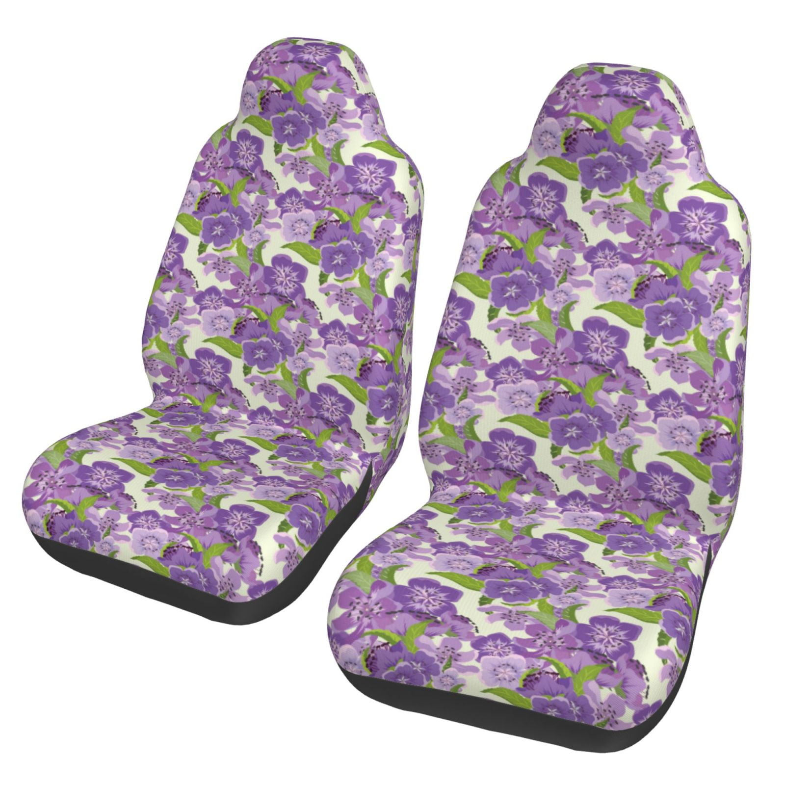Sigee Violets Flowers for Universal Car Seat Covers, Premium Car Seat