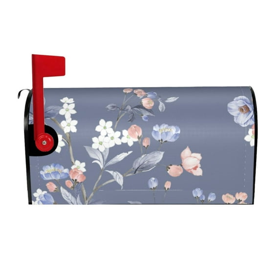 Sigee Watercolor Flowers Butterfly for Mailbox Cover Magnetic Waterproof Post Box for Garden Yard Home Outdoor Decor-21x18 in