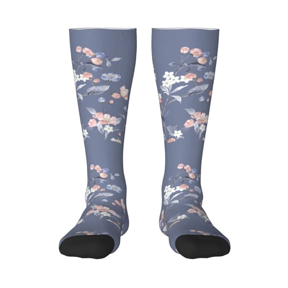 Sigee Watercolor Flowers Butterfly for Socks for Men Women Gifts for Him Boyfriend Teenage Boys Stocking Stuffers