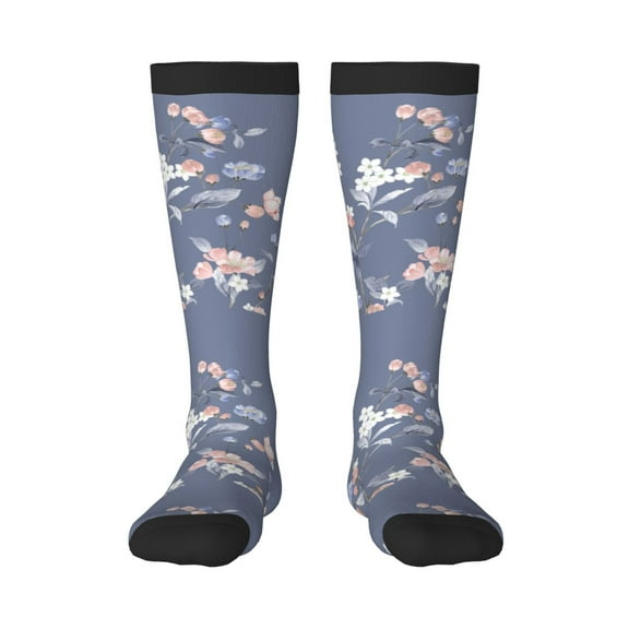 Sigee Watercolor Flowers Butterfly for Socks for Men Women Gifts for Him Boyfriend Teenage Boys Stocking Stuffers
