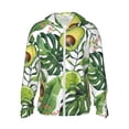 thumbnail image 1 of Sigee Watercolor Green Tropical Print UPF50+ Men's Sun Protection Hoodie Shirt SPF UV Shirt Long Sleeve Fishing Outdoor Lightweight, S-3XL, 1 of 9