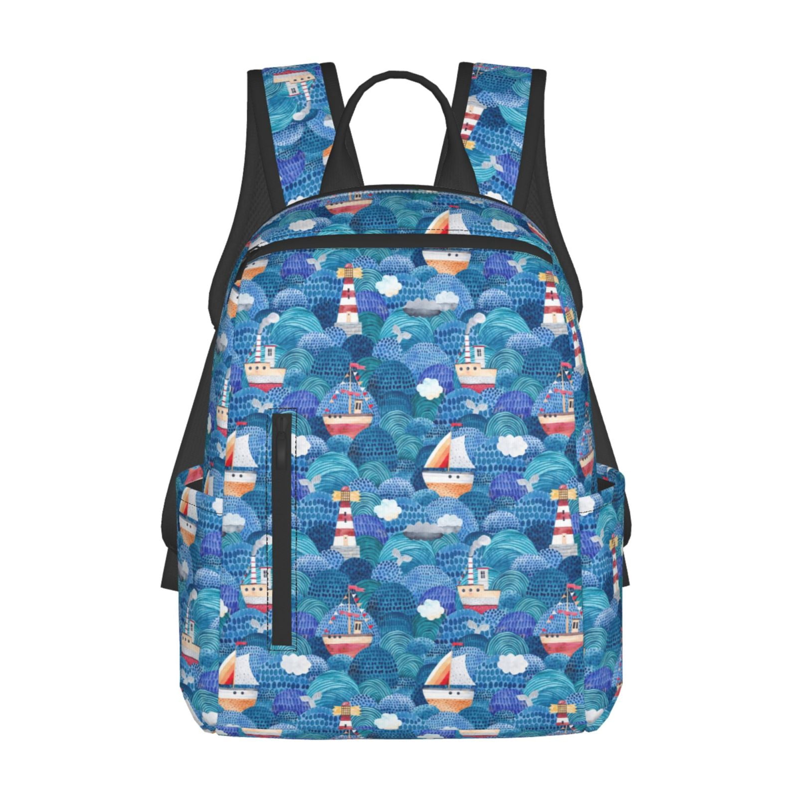 Sigee Watercolor Ships for Lightweight Backpack for Hiking, Camping ...