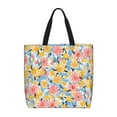 thumbnail image 1 of Sigee Watercolor Wildflowers Print Large Capacity Zippered Tote Bag - Durable, Stylish and Versatile for Everyday Use, 1 of 9