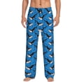 thumbnail image 1 of Sigee Whale And Sea print Men's Pajama Pants Lounge Sleep Bottoms with Elastic Waistband and Pockets-Medium, 1 of 6