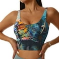 thumbnail image 1 of Sigee Whimsical Goat Artist for Womens' Sports Vest with Performance Stretch and Quick Dry Fabric, High Elasticity Running Bra Workout Crop Tank Tops-Medium, 1 of 8
