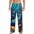 thumbnail image 1 of Sigee Whimsical Underwater Fantasy print Men's Pajama Pants Lounge Sleep Bottoms with Elastic Waistband and Pockets-Large, 1 of 6