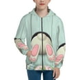 thumbnail image 1 of Sigee White Bunny Bottom And Easter Eggs for Teenage Zip Up Hoodies Long Sleeve Sweatshirts-Medium, 1 of 6