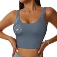 thumbnail image 1 of Sigee White Dandelion for Womens' Sports Vest with Performance Stretch and Quick Dry Fabric, High Elasticity Running Bra Workout Crop Tank Tops-Large, 1 of 8
