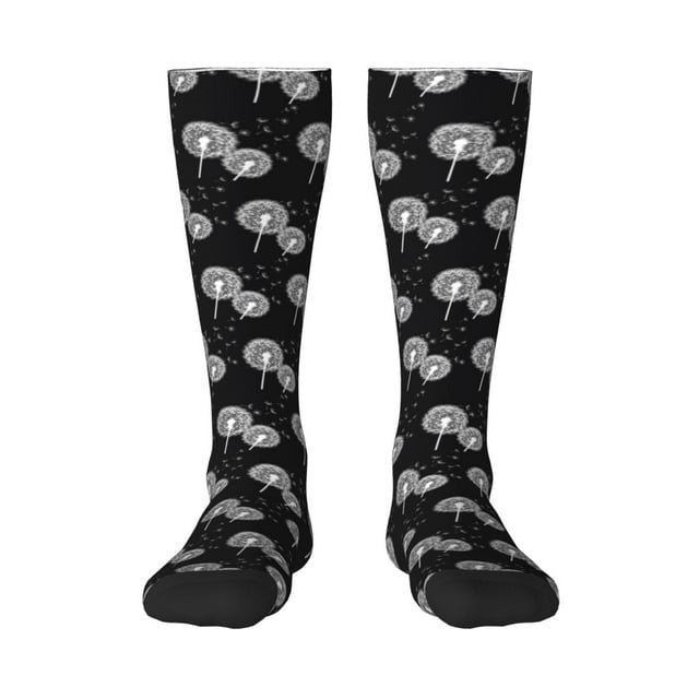 Sigee White Flower Dandelion for Socks for Men Women Socks Stocking