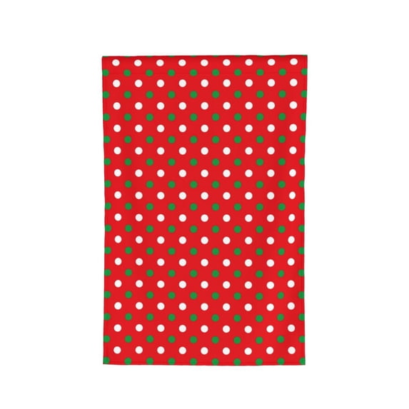 Sigee White and Green Polka Dot Printed Flag12.5 * 18in Outdoor Yard Flags For Garden Decor