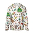 thumbnail image 1 of Sigee Winter Christmas And New Year Deer Print UPF50+ Men's Sun Protection Hoodie Shirt SPF UV Shirt Long Sleeve Fishing Outdoor Lightweight, S-3XL, 1 of 9