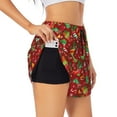 thumbnail image 1 of Sigee X-mas and New Year for Women's Athletic Shorts High Waisted Running Shorts Pocket Sporty Short Gym Elastic Workout ShortsLarge, 1 of 9