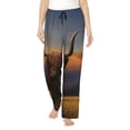 thumbnail image 1 of Sigee Yak Print Women's Soft Pajama Pants - Breathable and Comfortable Lounge Sleep Bottoms with Elastic Waistband and Pockets-, 1 of 9