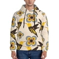 thumbnail image 1 of Sigee Yellow Flowers Hummingbird for Men's Pullover Hoodie Sweatshirts Adult Casual Long Sleeve Sweatshirts ,Sizes S-4XL-Medium, 1 of 7