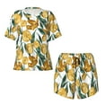 thumbnail image 1 of Sigee Yellow Tulips for Sleepwear Casual Pjs with Pockets Women's Pajamas Sets Shorts 2 Piece Short Sleeve Lounge Sets Large, 1 of 9
